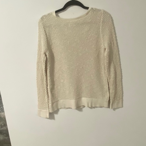 Lou & Grey Cream Knit Sweater Women’s LARGE - Picture 4 of 6